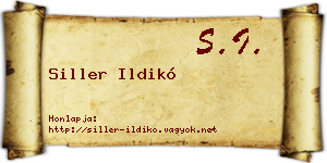 Siller Ildikó névjegykártya